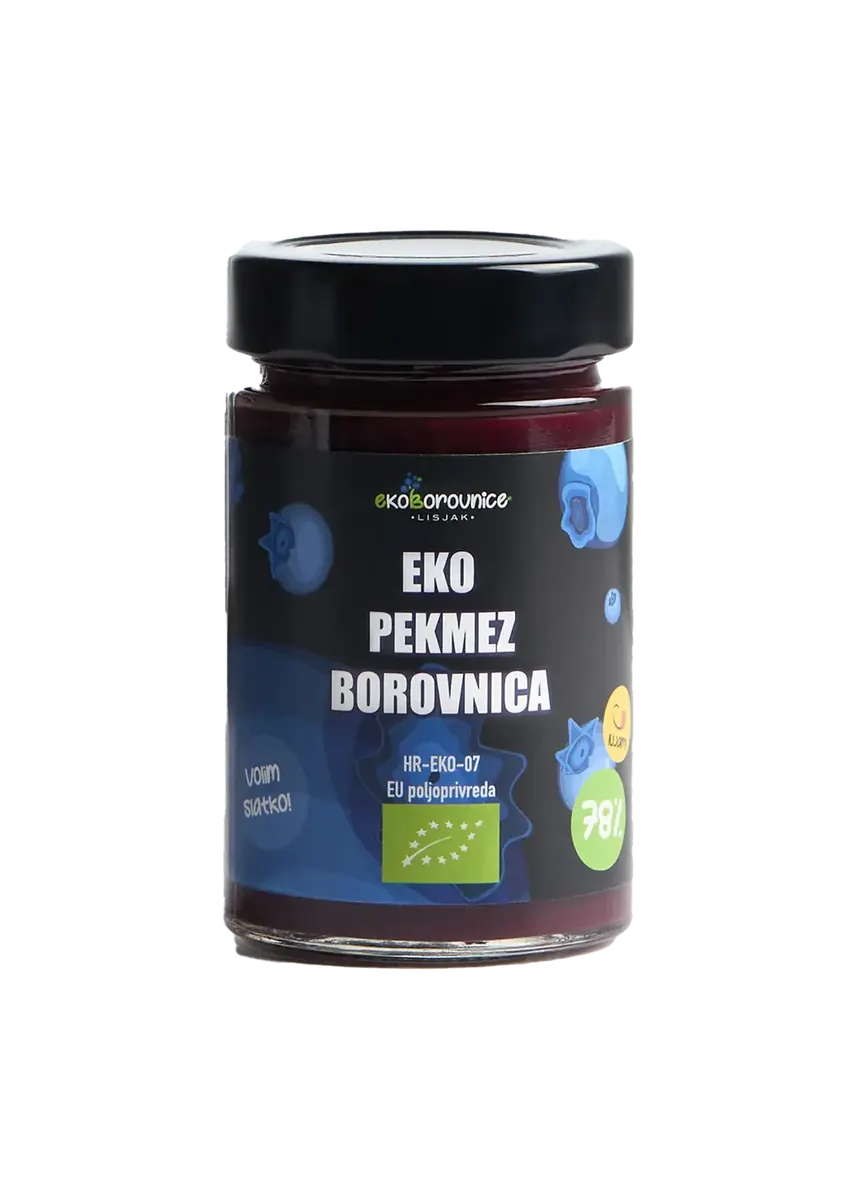 Ekološki pekmez od borovnica Lisjak, 200 g