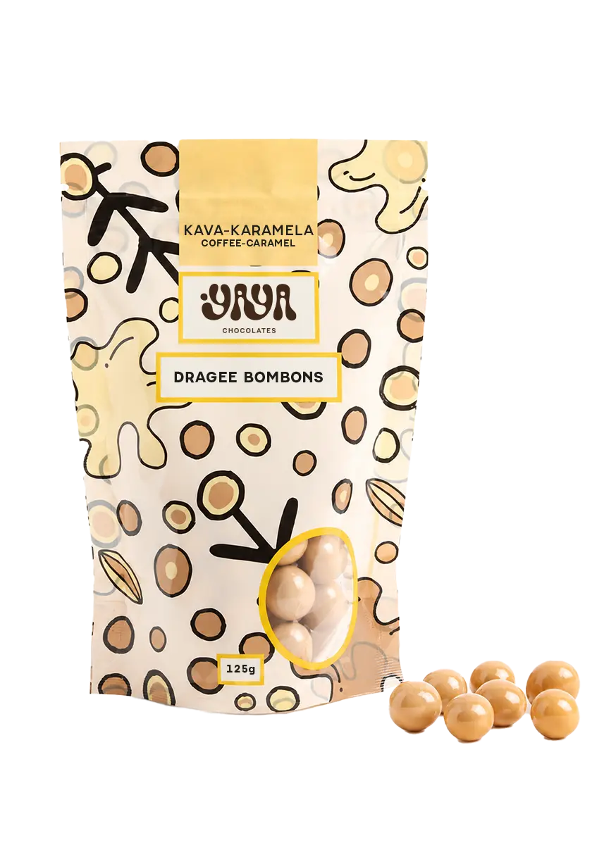 Yaya draže bomboni s kavom i karamel čokoladom, pakiranje 125 g