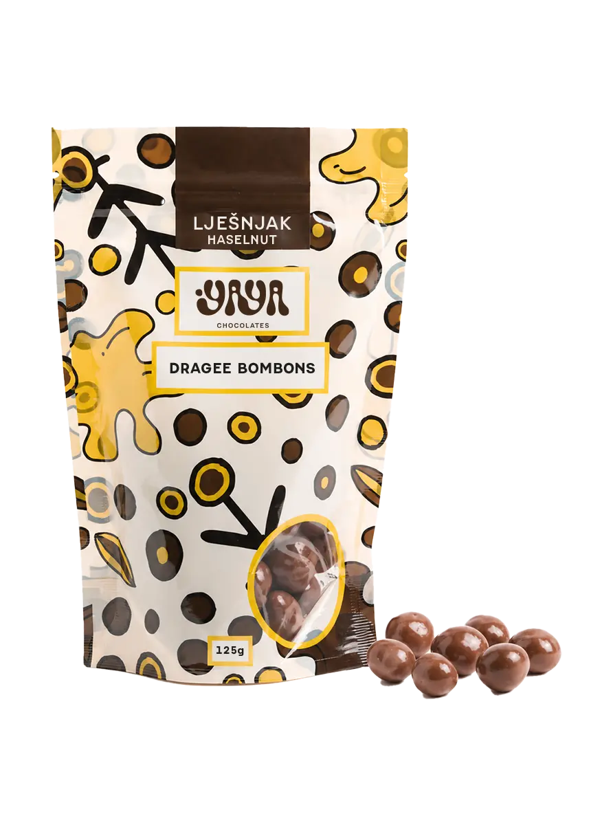 Yaya draže bomboni s hrskavim lješnjakom u čokoladi, pakiranje 125 g